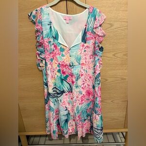 Women’s Lilly Pulitzer Floral Short Sleeve Dress - Size M